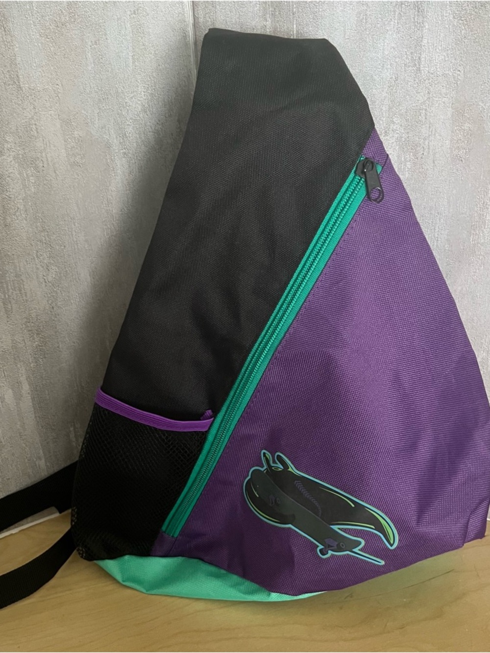 Tampa Bay Rays MLB Retro Style Purple and Teal Sling Bag - Casual Crossbody